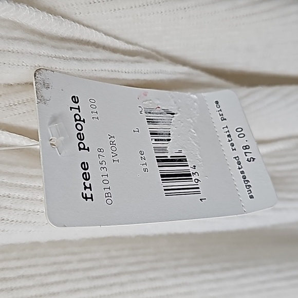 We The Free Inverted Seam Boat Neckline Ribbed Knit Pullover Boho Sweater - Picture 8 of 16